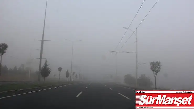 Malatya - Elazığ yolunda sis engeli
