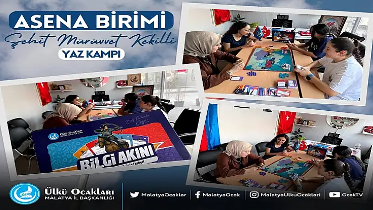 Malatya Ülkü Ocakları'ndan Bilgi Dolu Yaz Kampı Asena Birimi Bilgi Akını Oynadı