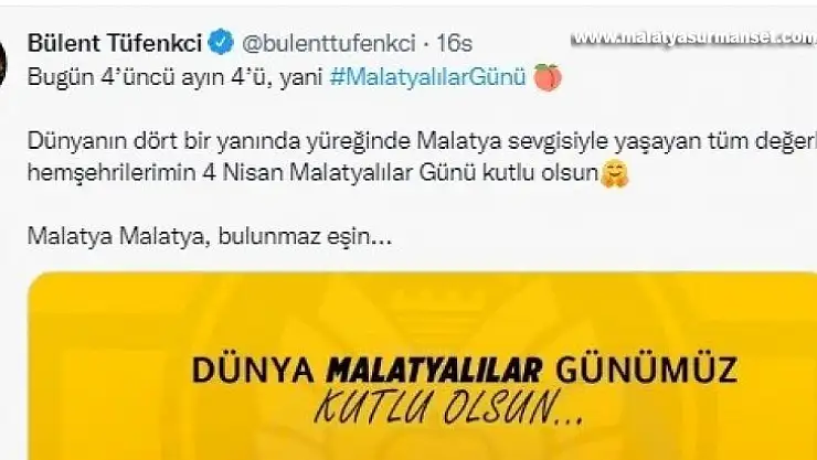 Malatyalılar Günü'ne sosyal medya ilgisi