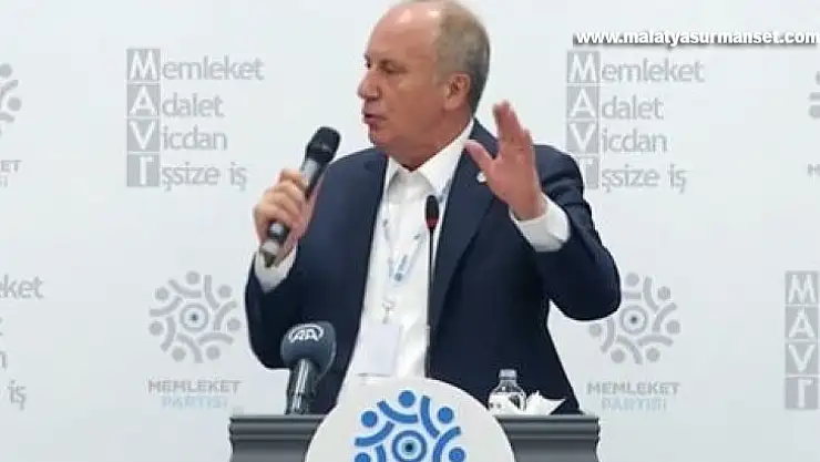 Memleket Partisi Genel Başkanı İnce: