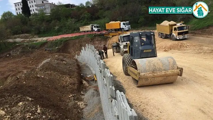 Millet Caddesindeki duvar ve menfez çalışmalarına başlandı