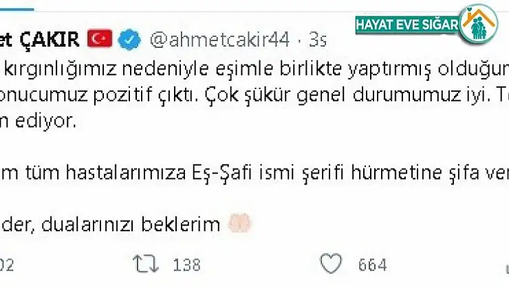 Milletvekili Çakır ve eşi koronaya yakalandı