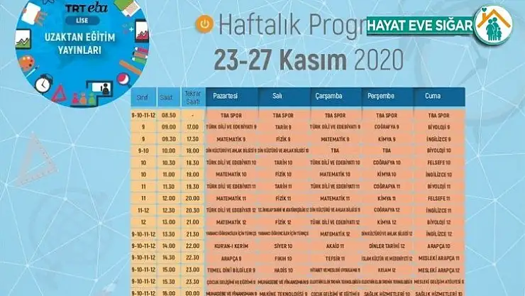 Milli Eğitim Bakanlığı ara tatil sonrası ilk haftanın programını paylaştı