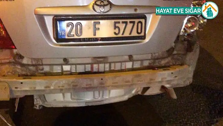 Motosiklet ile otomobil çarpıştı: 1 yaralı