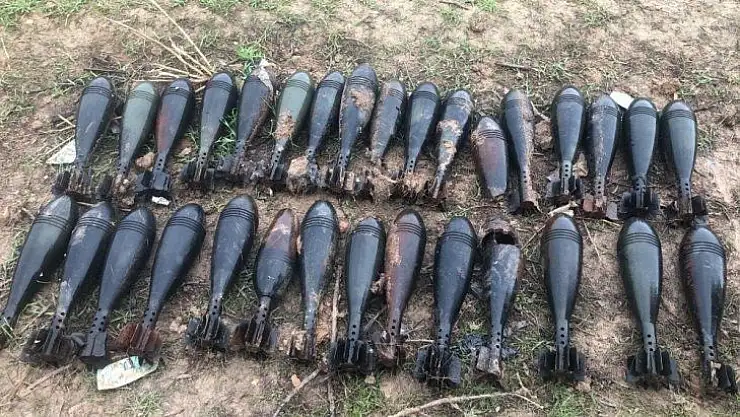 MSB: 'Rasulayn bölgesinde 33 adet 120 mm'lik havan mermisi tespit edildi'