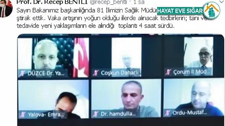 Müdür Bentli, Bakan Koca'nın önerilerine uyulmasını istedi