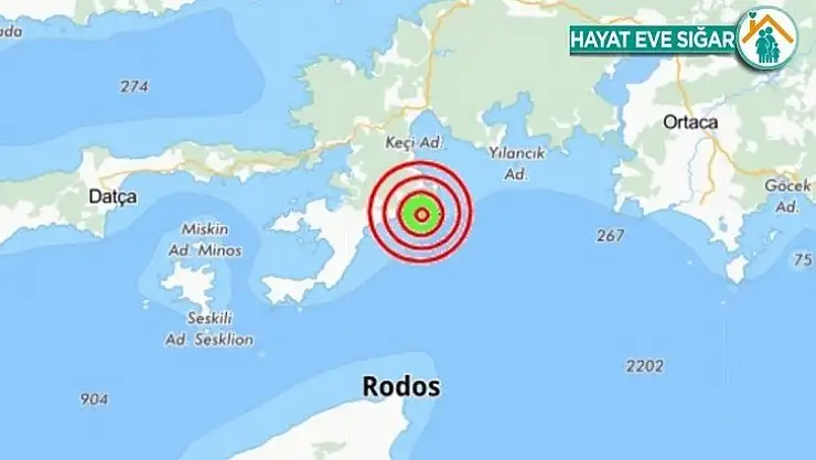 Muğla'da 5.2 büyüklüğünde deprem
