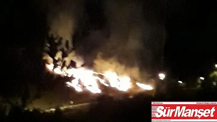 Nallıhan'da havai fişekler yangına neden oldu
