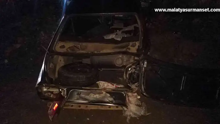 Önce bariyere çarptı sonra yol dışına savruldu