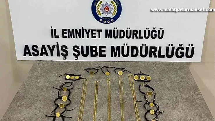 Ordu'da kuyumcu hırsızları tutuklandı