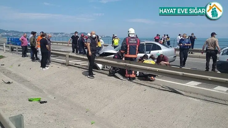Ordu'da otomobil ile patpat çarpıştı: 1'i bebek 6 yaralı