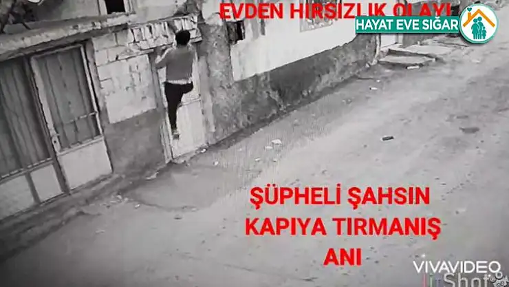 Örümcek adam gibi tırmanarak girdiği evden valiz dolusu eşya çaldı