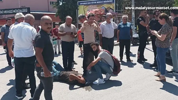Otomobil ile motosiklet çarpıştı: 1 yaralı