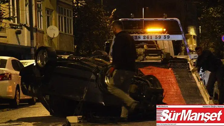 Otomobil ile polisten kaçan 2 kişi cadde üzerinde bulunan 1 jip, 5 otomobile çarptı