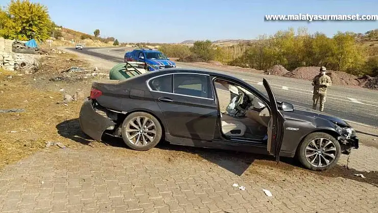 Otomobil istinat duvarına çarptı: 1 yaralı