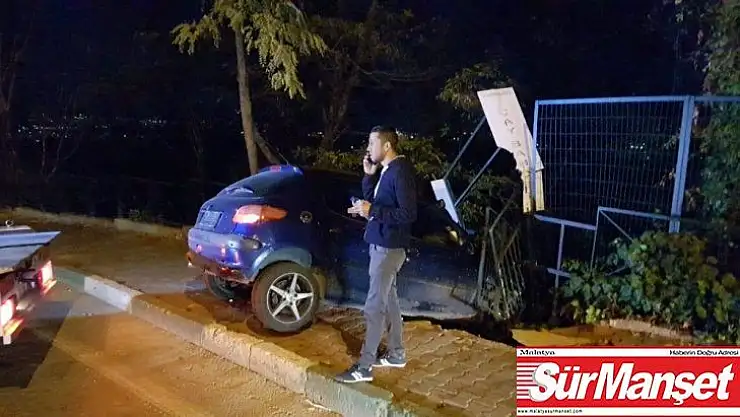 Otomobili ile dereye uçmaktan son anda kurtuldu