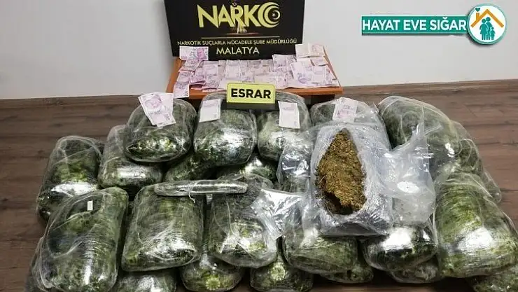 Otomobilin bagajında 110 kilo esrar ele geçirildi