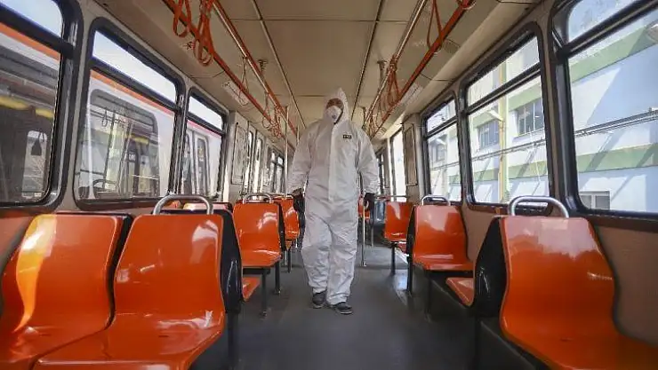 (Özel) Başkent'te ulaşımda korona virüs önlemleri