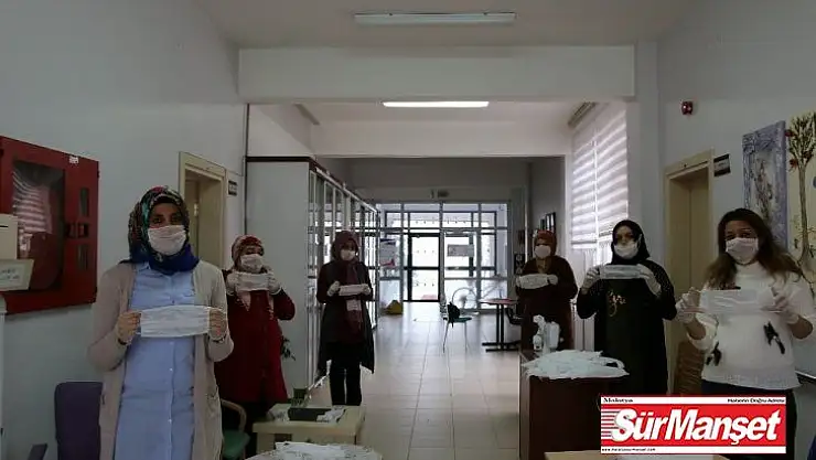 Özel bireyler sağlıkçılar için maske üretimine başladı