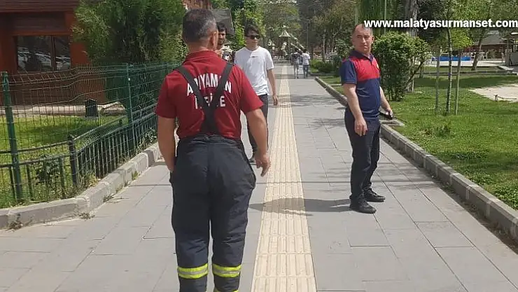 Parktaki yangın ihbarı ekipleri harekete geçirdi