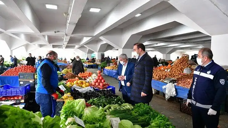 Pazar yerlerinde korona virüs önlemi