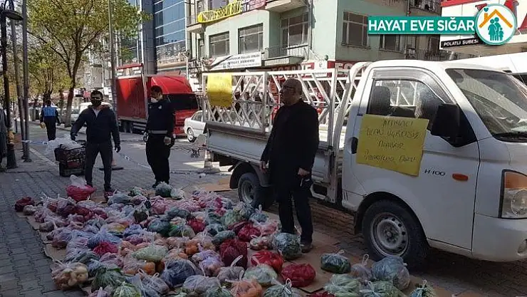 Polatlı pazarında başlatınlan yardım kampanyası tüm Türkiye'ye yayıldı