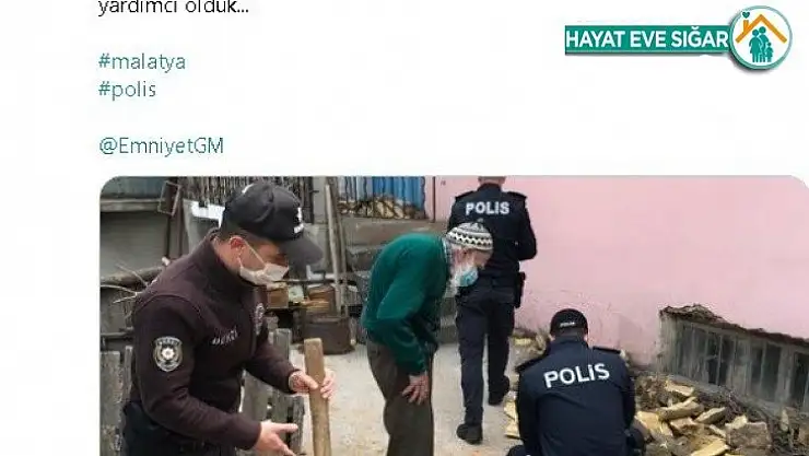 Polis İsmail Dede'nin odunlarını kırdı