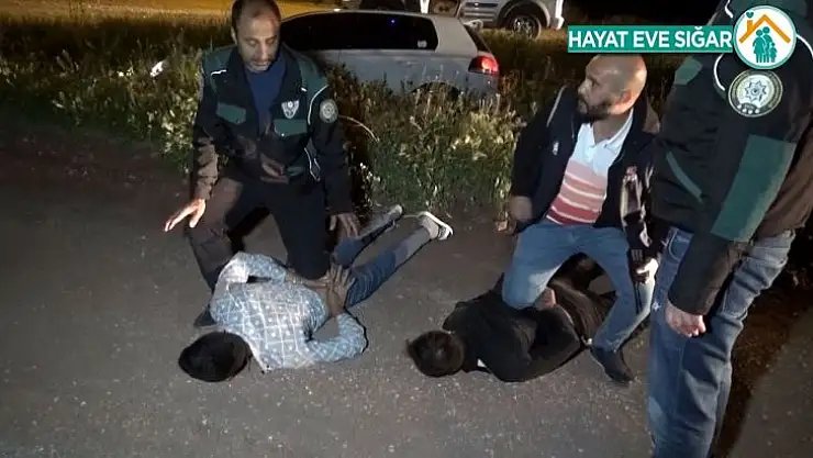 Polis şüpheli kovalamacası sulama kanalında son buldu