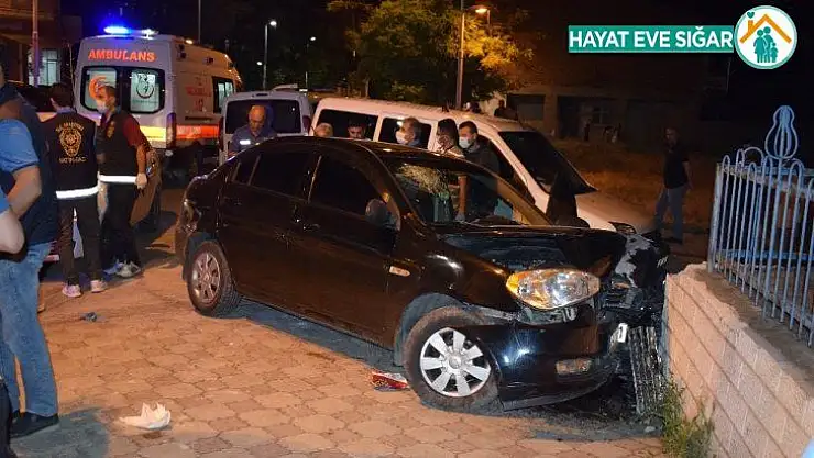 Polisin 'dur' ihtarına uymadı kaza yaptı: 1 yaralı