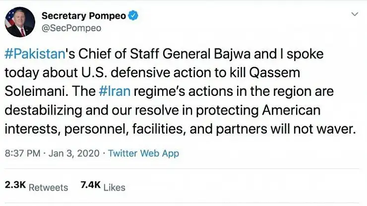 Pompeo ABD'nin çıkarlarını koruma kararlılığımız değişmeyecek
