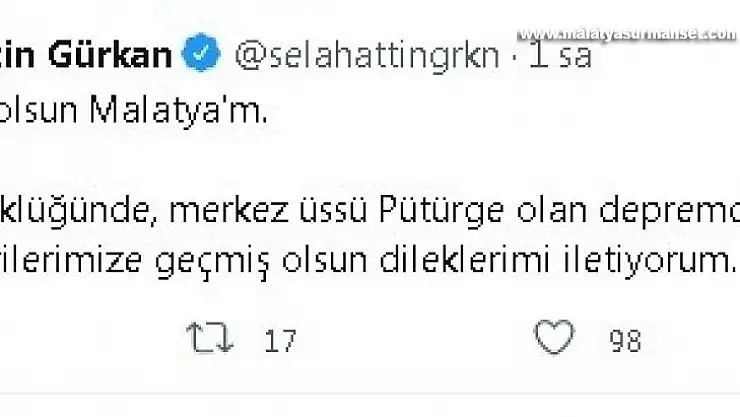Pütürge'de 9 artçı deprem