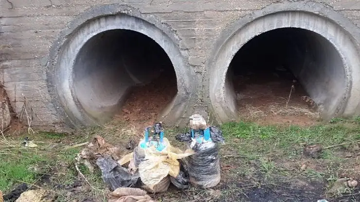 Rasulayn'da tuzaklanmış 12 kilogramlık iki tüp imha edildi