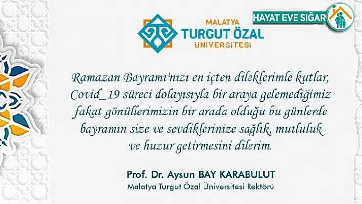 Rektör Karabulut'tan Ramazan Bayramı mesajı