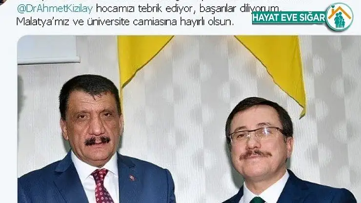 Rektör Kızılay'ın tekrar atanmasına başkanlardan tebrik