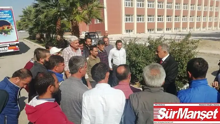 Rektör Turgut,  geçici işçilerle vedalaştı