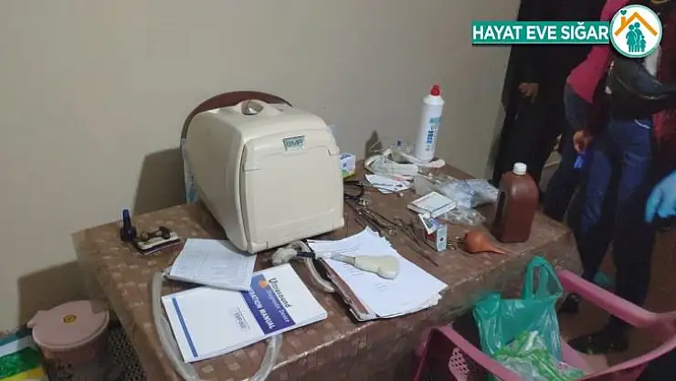 Ruhsatsız muayenehaneye polis baskını