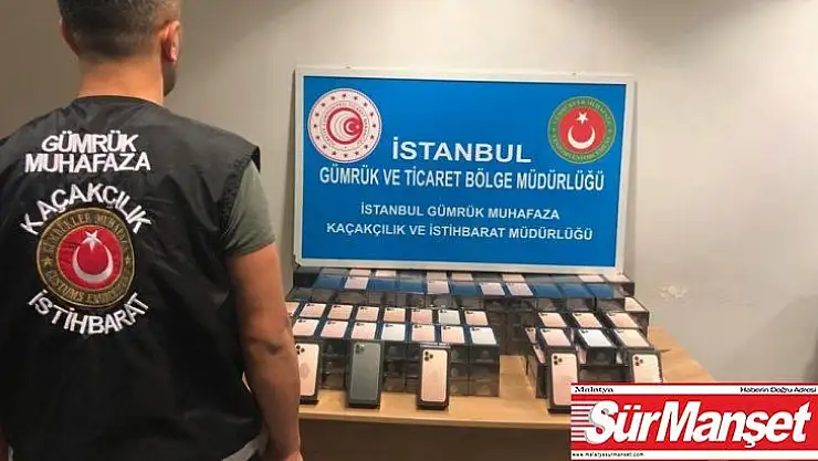 Sabiha Gökçen Havalimanı'nda 179 adet cep telefonu ele geçirildi