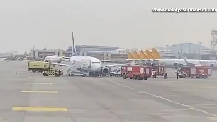 Sabiha Gökçen Havalimanına inen yolcu uçağının lastiği patladı
