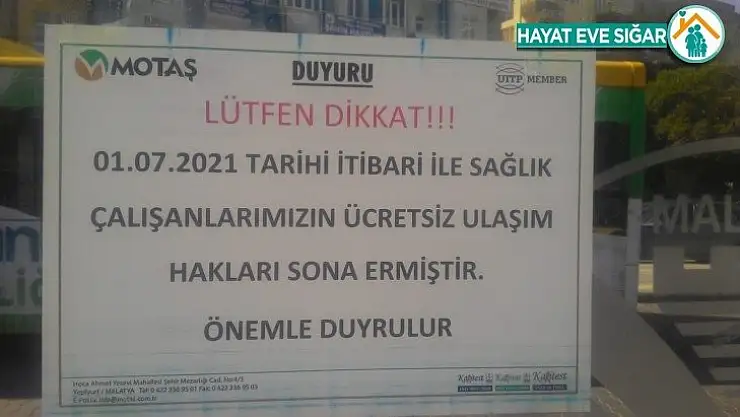 Sağlık çalışanlarının ücretsiz ulaşım hakları sona erdi