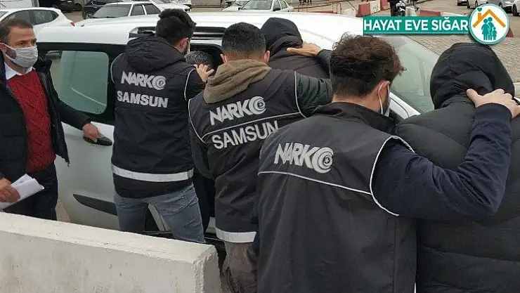 Samsun'da uyuşturucu ticaretinden 2 kişi tutuklandı, 3 kişi serbest