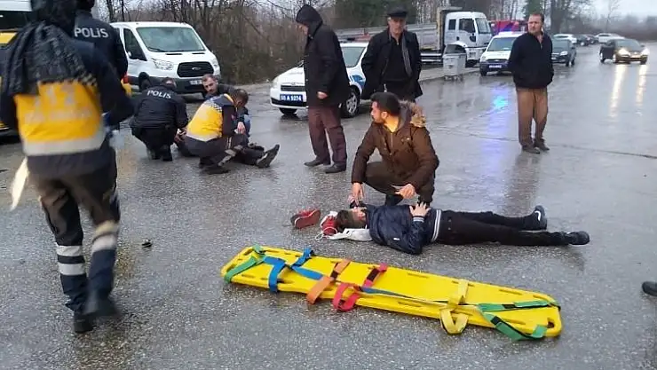 Samsun'da motosiklet kazası: 2 yaralı