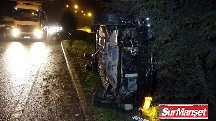 Samsun'da otomobil takla attı