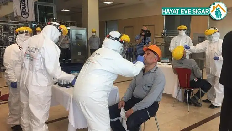 Sanayi çalışanlarına ücretsiz Covid-19 testi yapılmaya başlandı