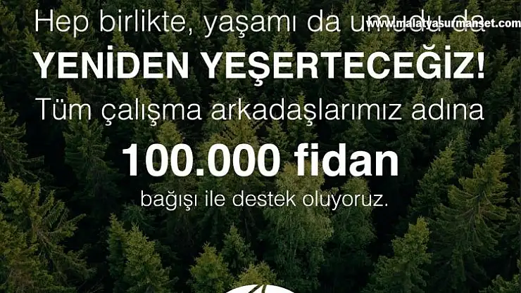 SANKO Holding'den 100 bin fidan desteği