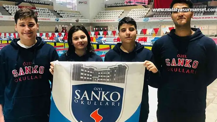 SANKO Okulları yüzme yarışmasında dört madalya kazandı