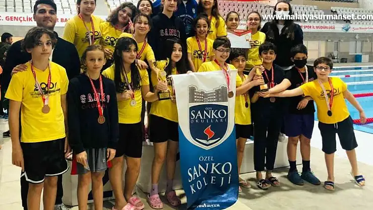 SANKO Okulları yüzmede 39 madalya ve 2 kupa kazandı