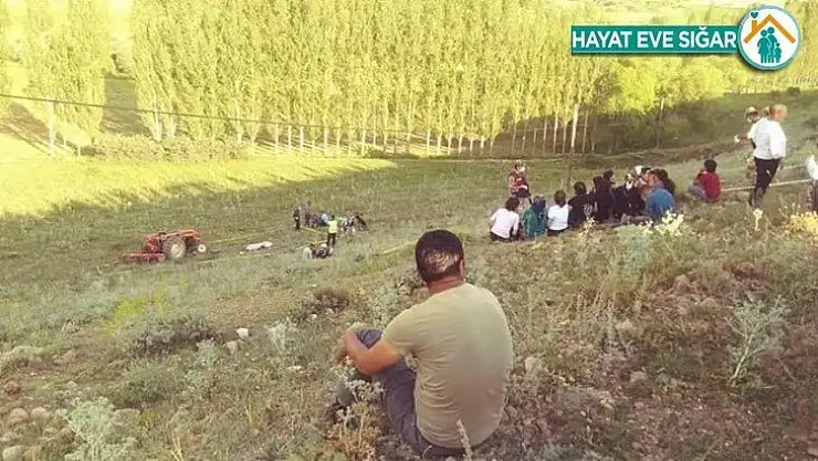 Şarampole uçan traktörün sürücüsü genç, hayatını kaybetti