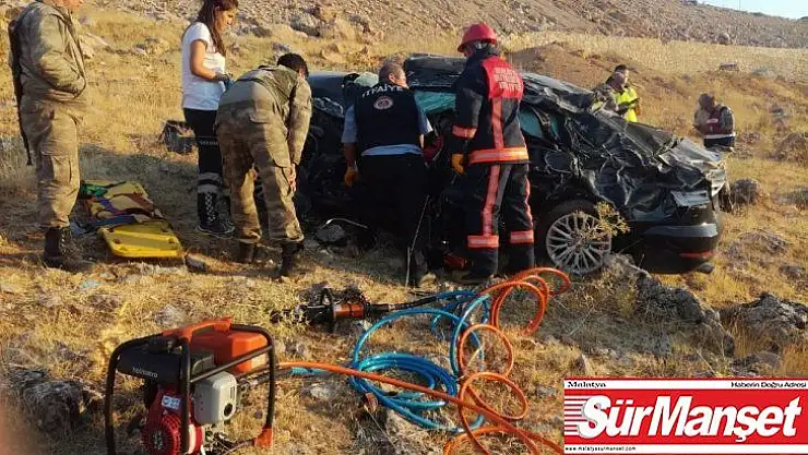 Şarampole yuvarlanan araçtaki 3 kişi yaralandı