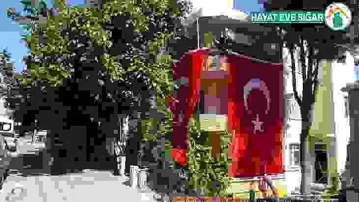 Şehit Tuğgeneral Erdoğan'ın evi Türk bayraklarıyla donatıldı