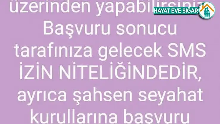 Seyahat başvuruları Alo 199'a yapılacak